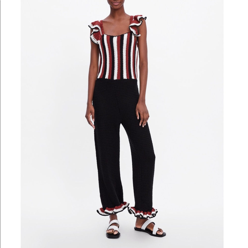 Zara Limited Edition Crocheted Jumpsuit Gem